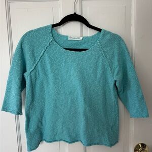 Lulu-B Light Teal Crewneck Pullover Sweater